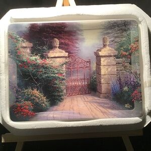Thomas Kinkade's " THE OPEN GATE " Nature's Retreat, Collector plate #12
